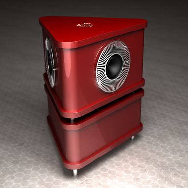 Custom Made Flatiron 2.1 Amplified Speaker + Subwoofer (Matched Retro Modern Paint Colors)