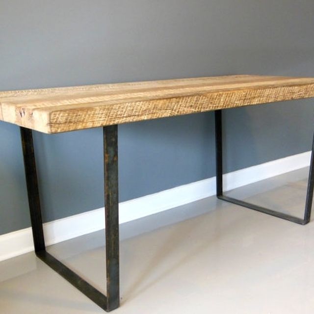 Wood Desk With Steel Legs Design Ideas Wood Desk With Steel Legs Design