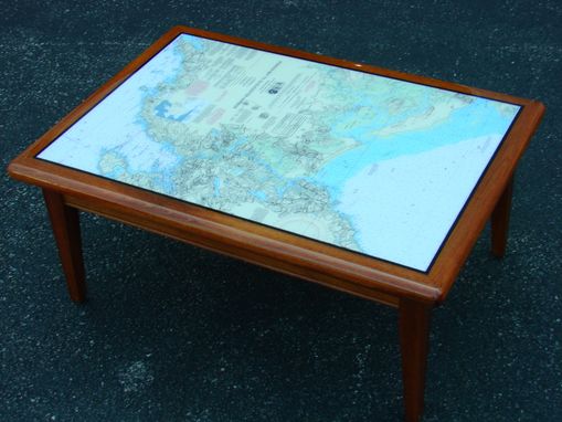 Custom Made Marine Chart Coffee Table