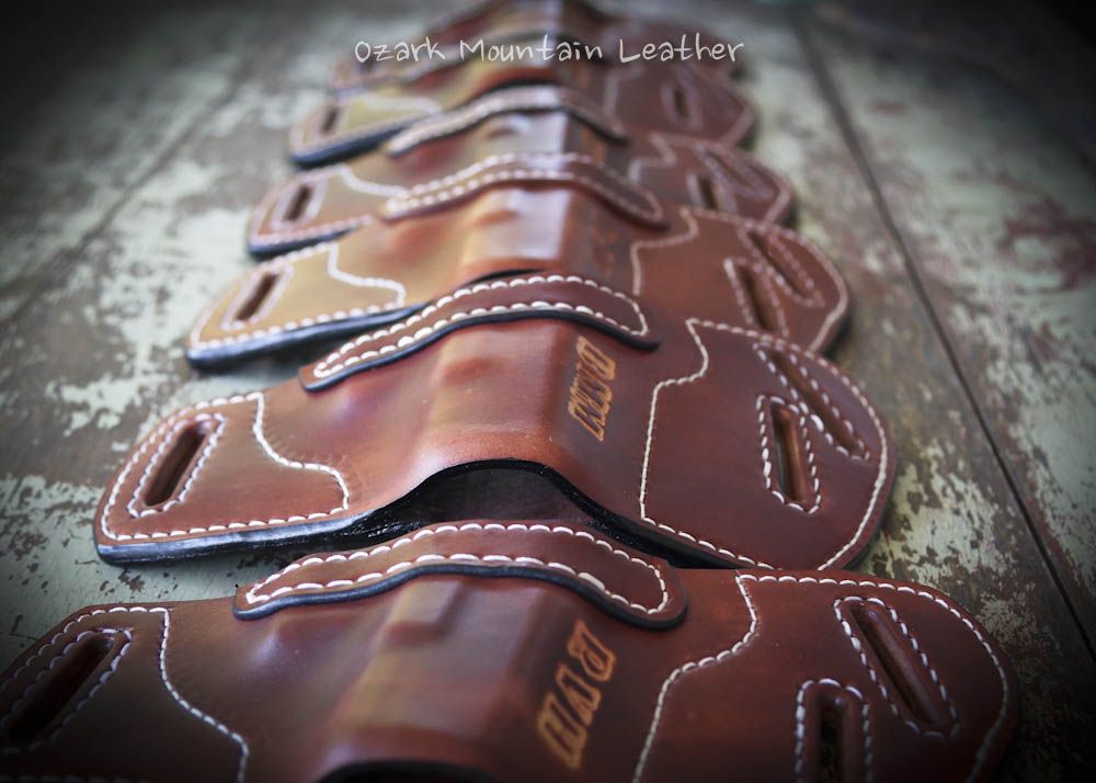 Hand Made Custom Gun Holster With Initials by Ozark Mountain Leather