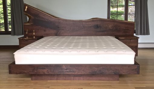 Custom Made Natural Edge Walnut Bed Set
