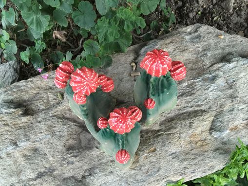 Custom Made Ceramic Sculpture Set Of 3 Cactus