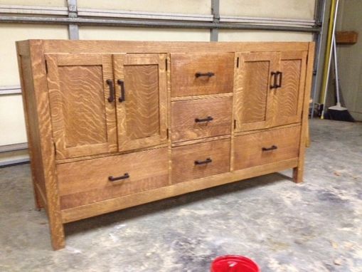 Custom Made Arts & Crafts Double Sink Vanity