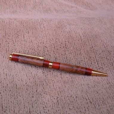 Custom Made Wood Pen Of Walnut And Rosewood    S016