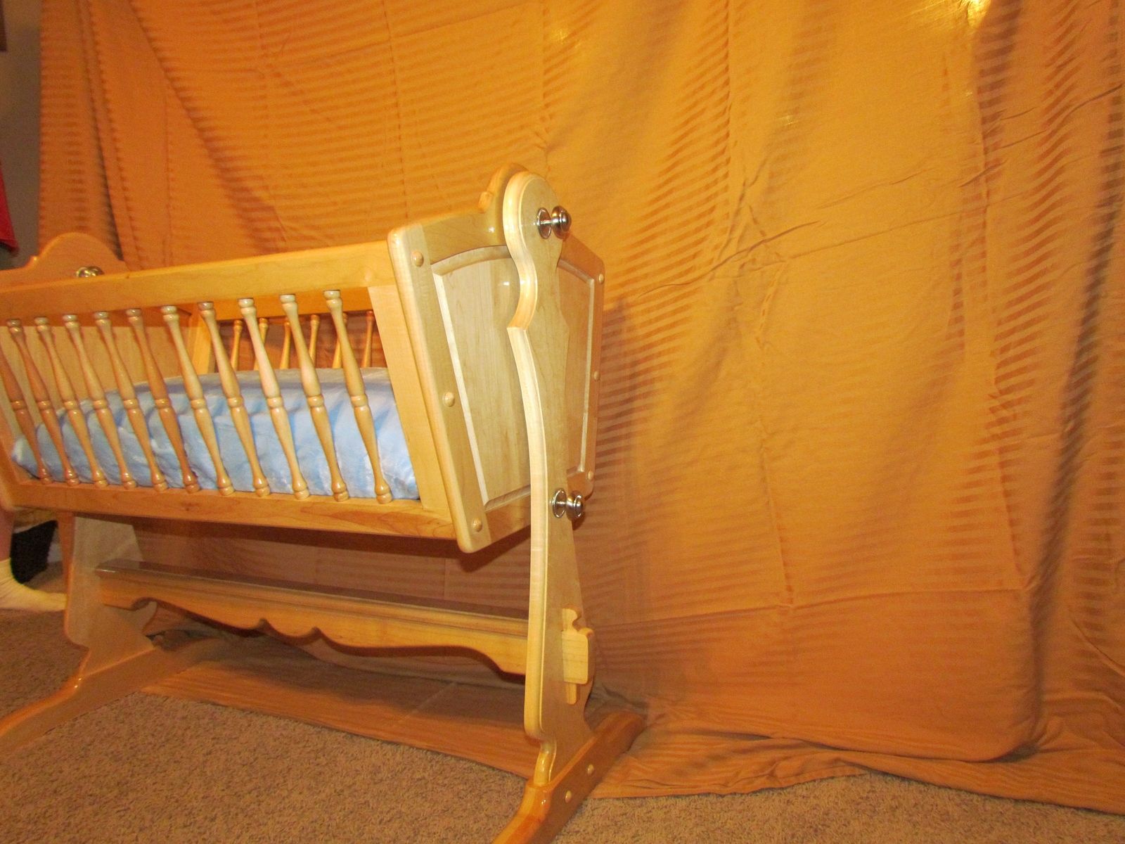 Handmade Maple Baby Cradle by Chris Taylor