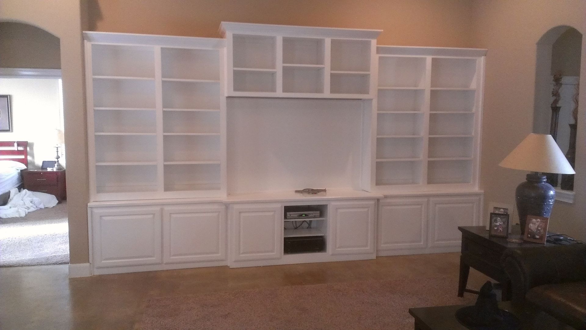 Custom Made White Wall Unit by Top Quality Cabinets | CustomMade.com