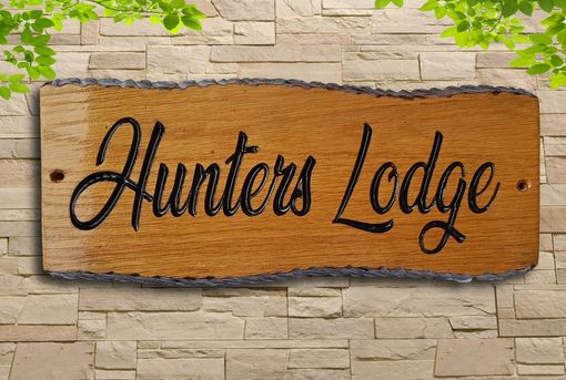 Custom Made Personalized Oak Carved Wooden Home House Number Name Sign Plaque Outdoor