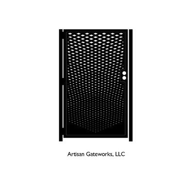 Custom Made Decorative Steel Gate - Fade - Artistic Steel Panel - Geometric Steel Art Gate - Custom Gate