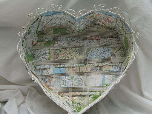 Custom Made Heart-Shaped Map Basket