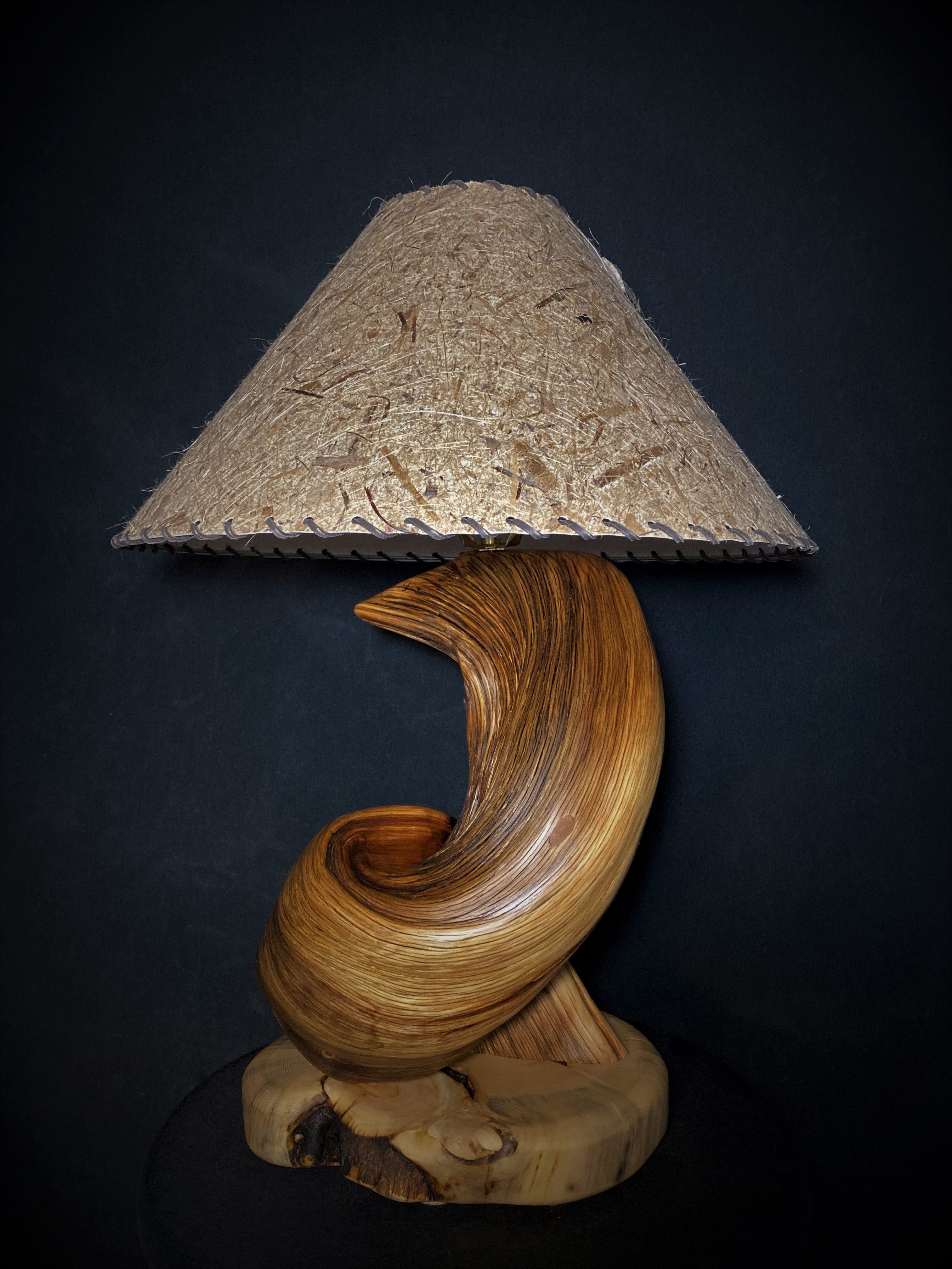 Custom Made Twisted Juniper Table Lamp Handmade by Rocky Mountain Twist