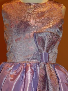 Custom Made Charlene: A Beautiful Taffeta And Brocade Dress With Half Bow.