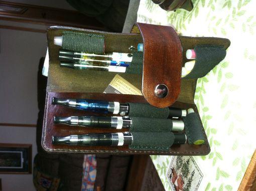 Custom Made Leather Case With Elastic (For Electronic Cigarettes, Pens, Ammo, Tools)