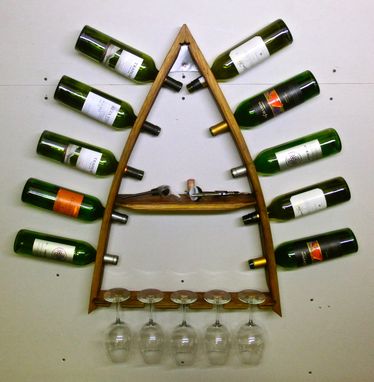 Custom Made Steeple Uno - Barel Stave Wine Rack
