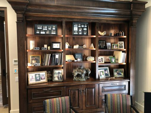 Custom Made Lighted Walnut Display Case