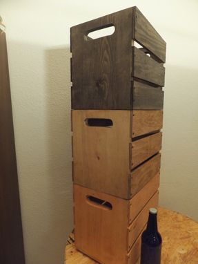 Custom Made Stackable Wooden Crates, Beer Crates, Rustic Crates