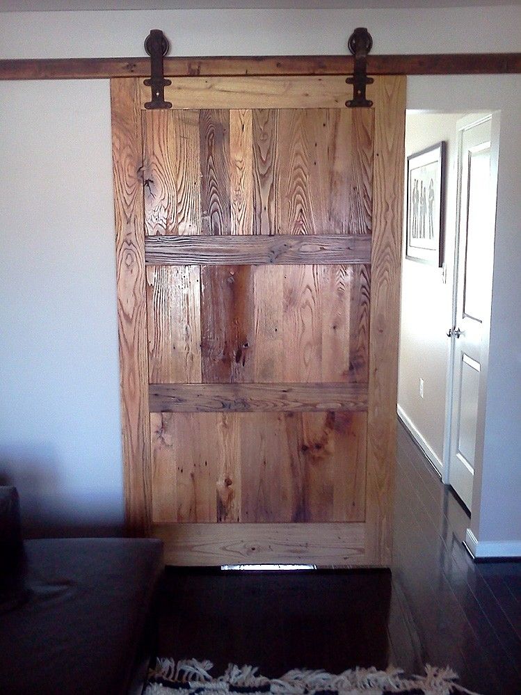 Buy Handmade Reclaimed Wood Sliding Barn Door With Vintage Hardware ...