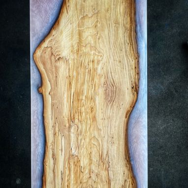 Custom Made Spalted Maple Epoxy River Coffee Table