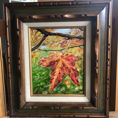 Custom Made "Falling Maple Leaf" Original Oil Painting