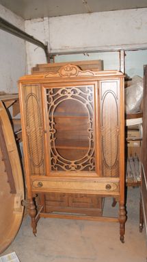 Custom Made Restored And Refinished Dining Room Hutch