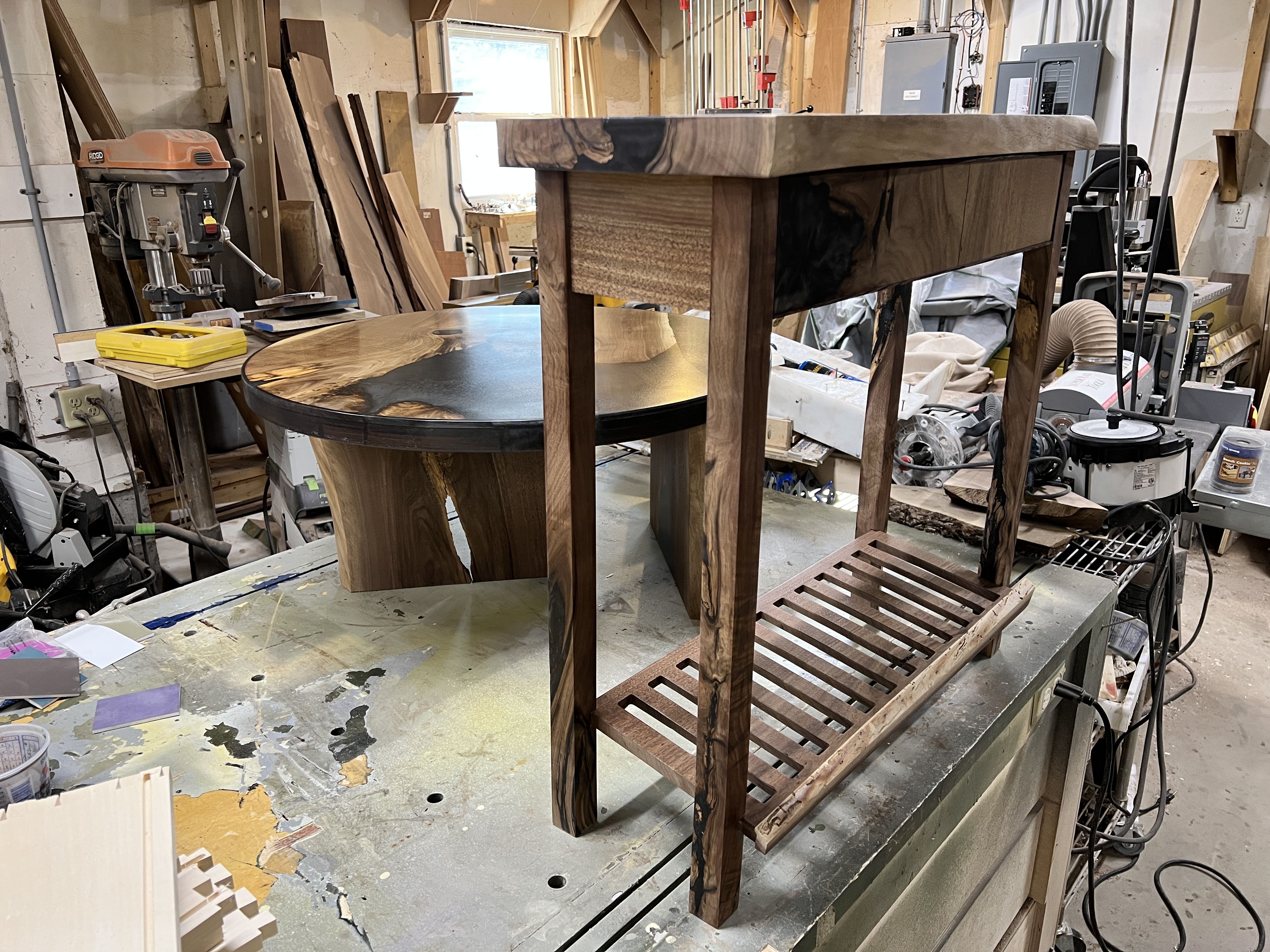 Custom Made Black Walnut Entry Table by Stasis Woodworking