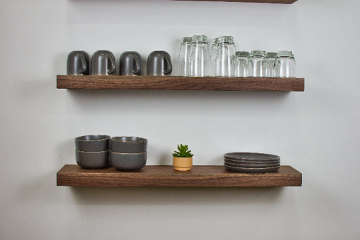 Hand Crafted Walnut Floating Shelves, Dark Espresso Floating Shelves