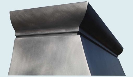 Custom Made Zinc Range Hood With Outswept Crown & French Band
