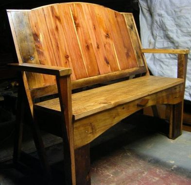 Custom Made Reclaimed Wood Bench