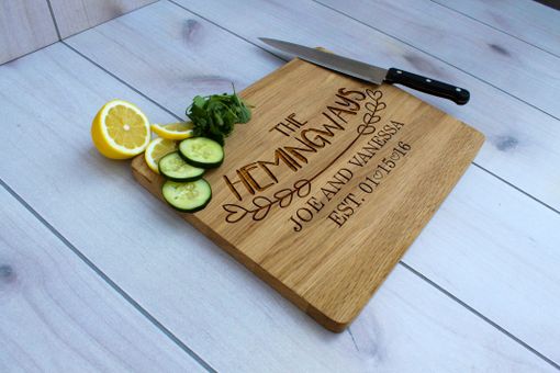 Custom Made Personalized Cutting Board, Engraved Cutting Board, Custom Wedding Gift – Cb-Wo-Hemingway