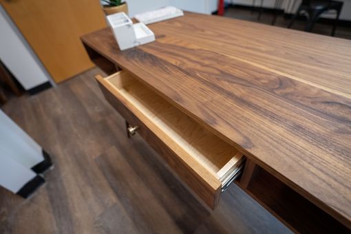 Custom Made Modern Wooden Desk With Drawers