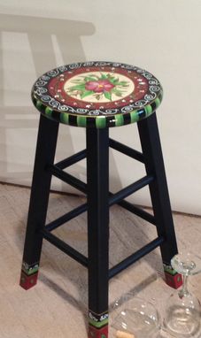 painted bar stools hand stool wood wooden round chair custom counter lovely custommade newsonair