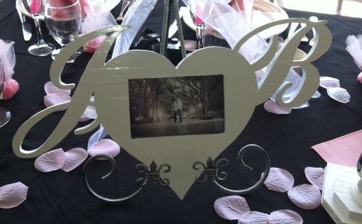 Custom Made Heart Initials Picture Frame