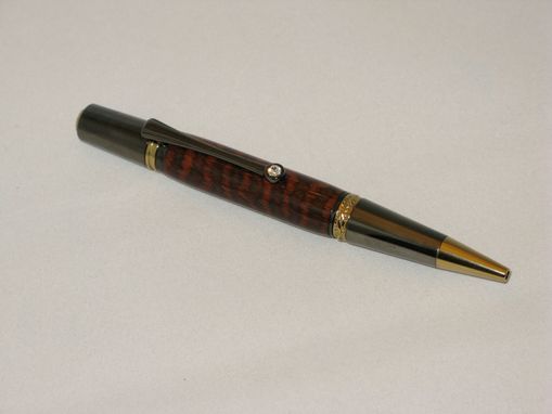 Custom Made Snakewood Ballpoint Pen With Black Titanium Hardware