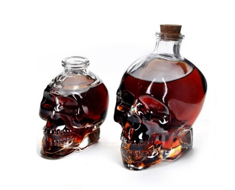 Custom Made Glass Skull Bottle Creative Crystal Skull Bottle