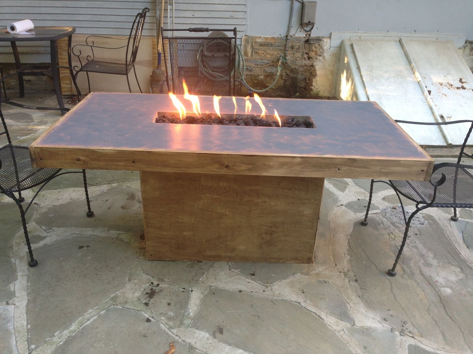 Hand Made Concrete Fire Table by MurrCrete_Designs