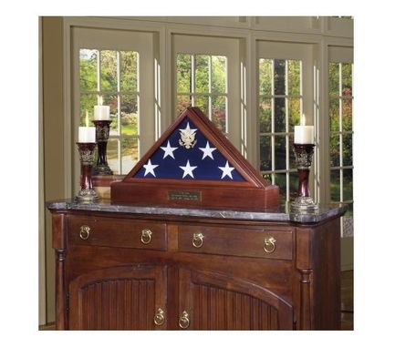 Custom Made Burial Display Case For Flag