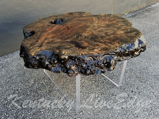 Custom Made Contemporary Coffee Table- Modern Coffee Table- Lucite- Acrylic- Floating Round Coffee Table