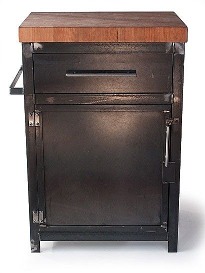 Hand Crafted Small Rustic Industrial, Rustic Industrial Kitchen Island