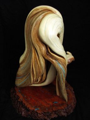 Custom Made Twisted Juniper Taxidermy Pedestal W/Turquoise Inlay