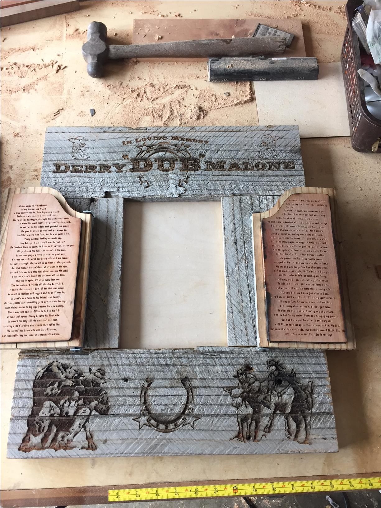 Custom Made Plaque Display Frame by Grampa's Cave