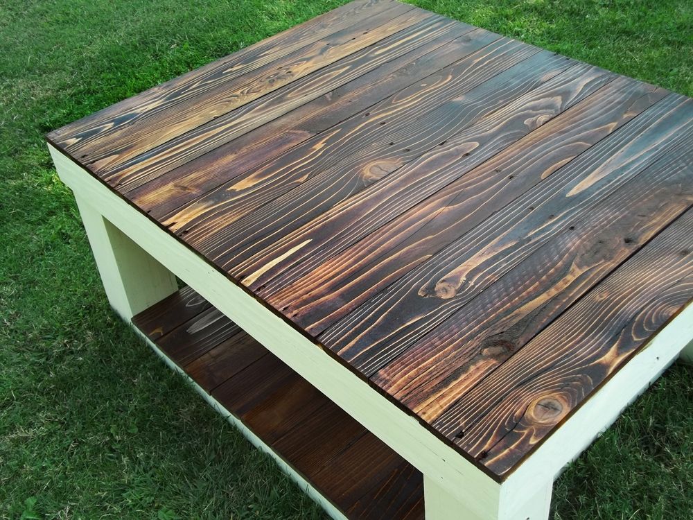 Buy Hand Made Reclaimed Wood Farmhouse Coffee Table, made to order from
