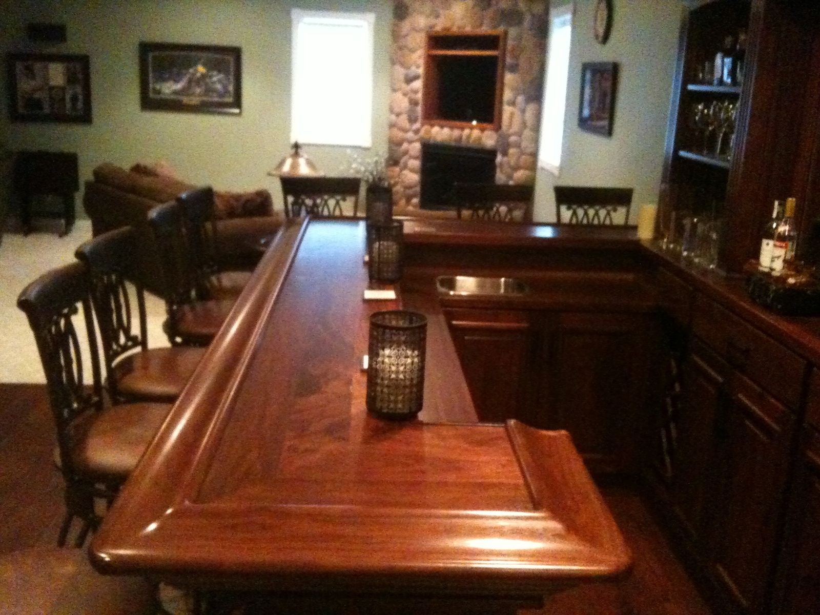 Handmade Black Walnut Home Bar by Jeremy Belanger Woodworking