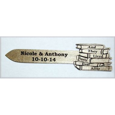Custom Made Wedding Favor Laser Engraved Wood Bookmarks (12pkg)