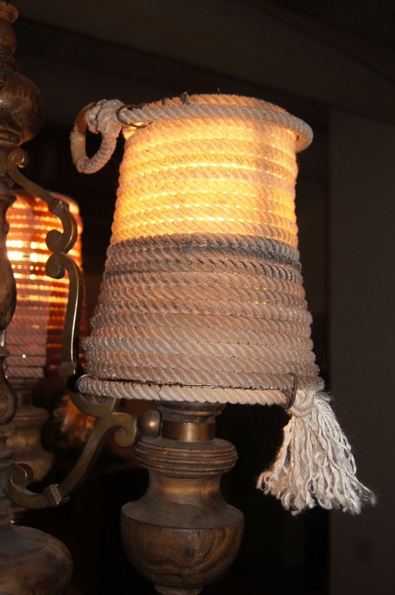 Hand Crafted Rustic Style Lamp Shade, Western Rope Lamp Shade by JunkA