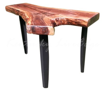 Custom Made Walnut End Table, Live Edge Side Table, Tall Coffee Table, Display Table, Modern Table