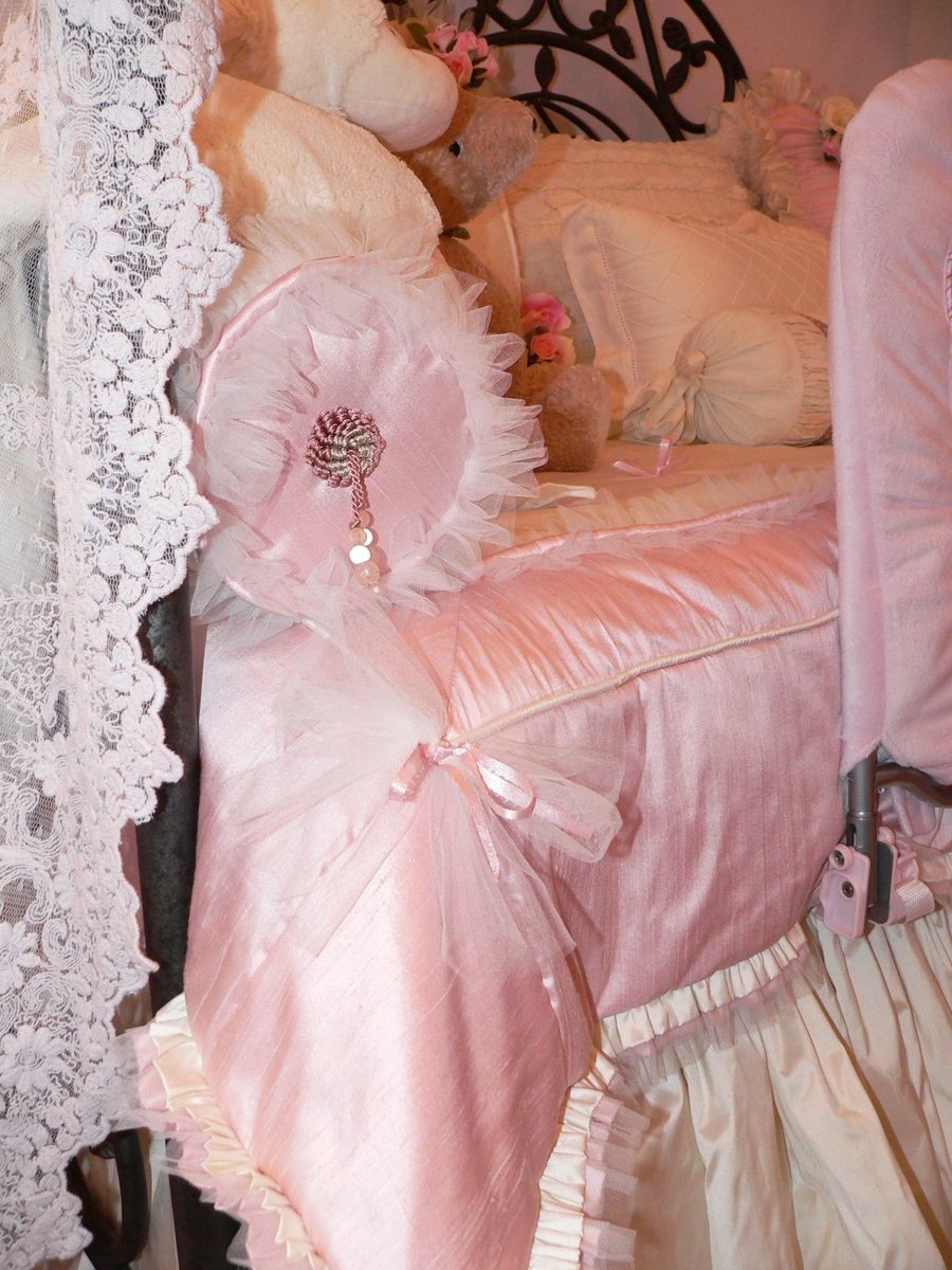 Hand Made Bedding With Silks, Lace And Tulle Galore by Caty's Cribs