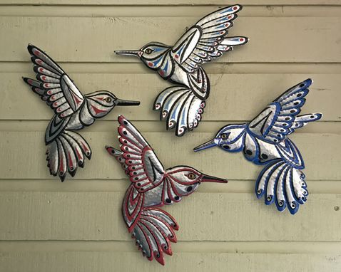 Custom Made Hummingbird Spirit - Aluminum Metal Bird Tribal Wall Sculpture