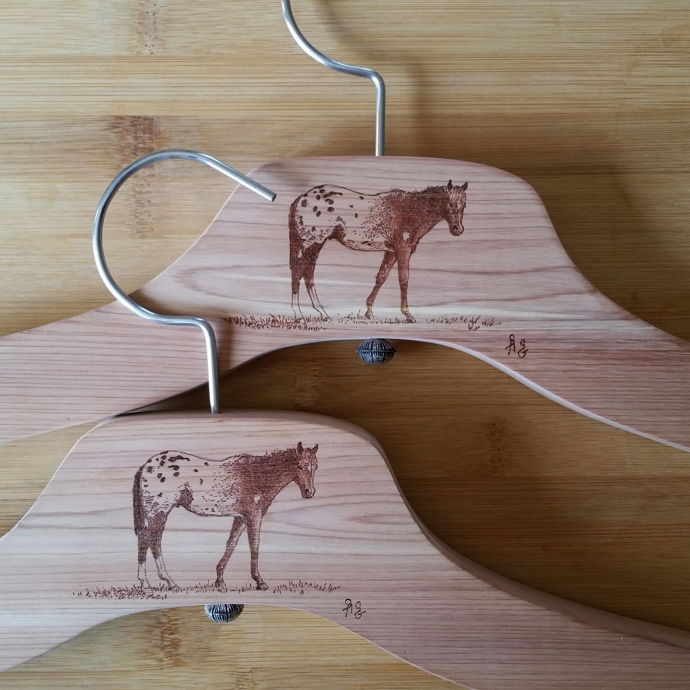 Custom Handcrafted Cedar Hangers by Ardent Dreams