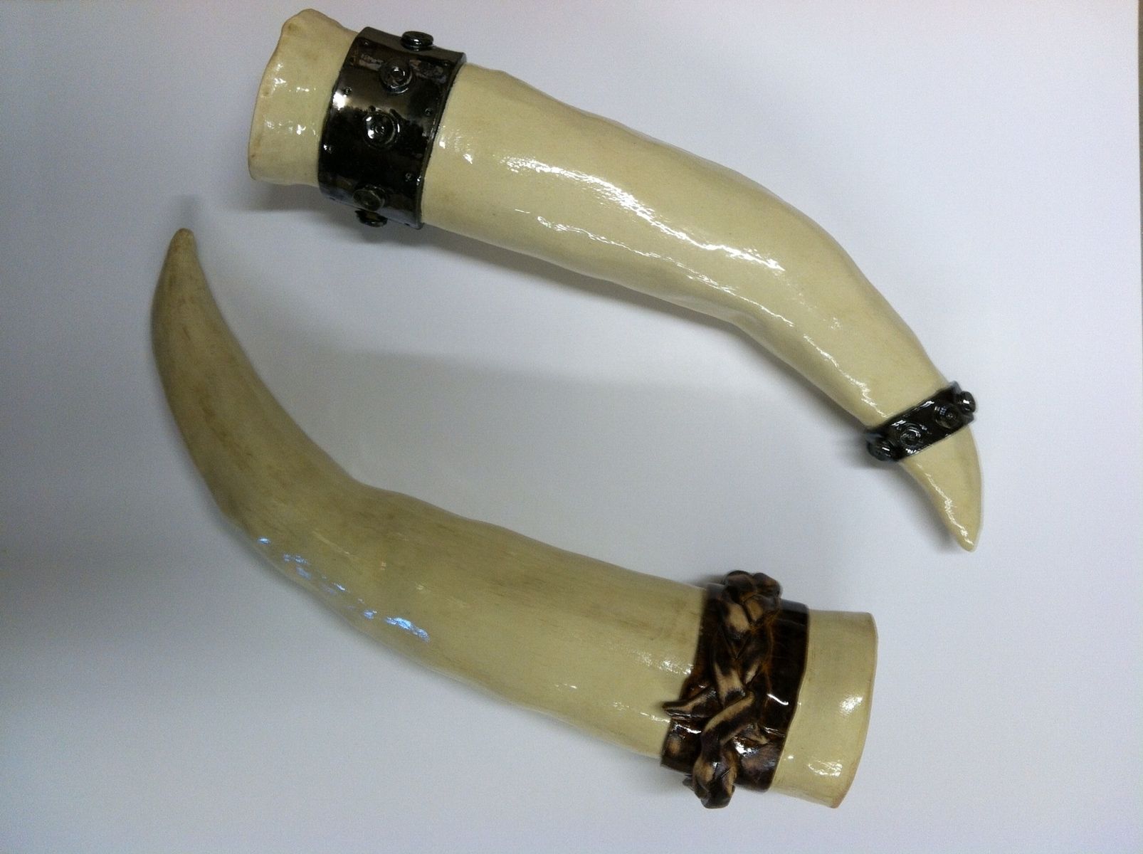 Custom Made Ceramic Decorative Horns by AprilBCreations
