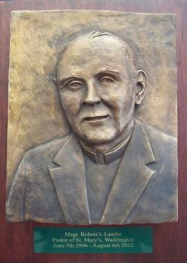 Custom Made Bas-Relief Bronze Casting Of Father Lawler
