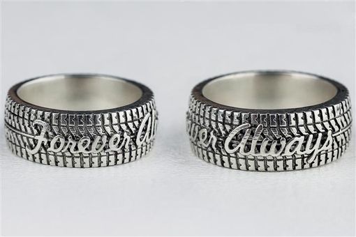 Hand Made Tire Tread Ring By Rock My World Inc Custommade Tire Tread Ring
